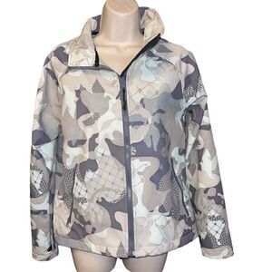 Hi-Tec camo-like full zip water resistant Tagged